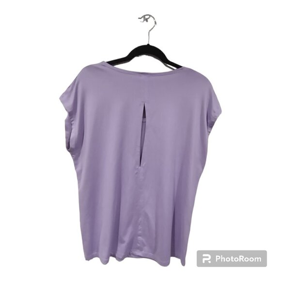 Bally Fitness Top Size Large Lilac Open Back - Picture 2 of 5